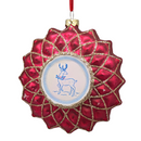 Red Mosaic Reindeer Glass Ornament - Christmas >> Ornaments >> Glass - by Christmas By Krebs