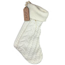 Fabric Knit Stocking White With JoyTag