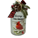 Always In Our Hearts Cardinal Holiday Jar