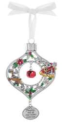 Jingle Bell Ornament - Daughter, May all your wishes come true - Metal - by Ganz