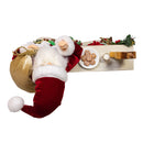Charming Santa with LED Fireplace Mantle - 17 Inches