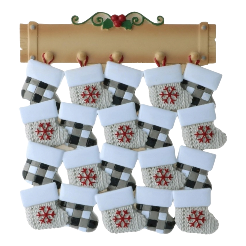 Stocking Family Up To 20 Ornament