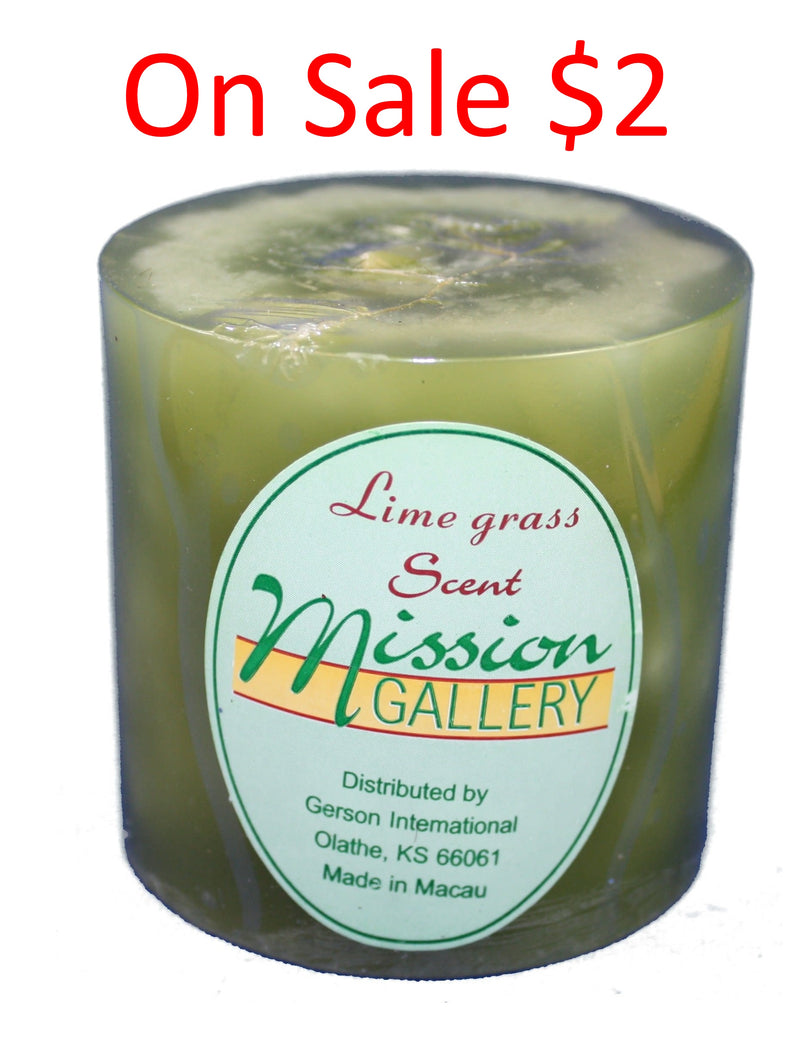 Lime Grass 3 X 3 Sage Green Pillar