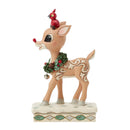 Woodland Rudolph with Cardinal Figurine