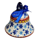 Ceramic Holiday Bell - Snowflake Delight Pattern