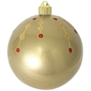 6" (150mm) Commercial Shatterproof Ball Ornament - Candy Gold with Dancing Dots - Christmas >> Ornaments >> Shatterproof - by
