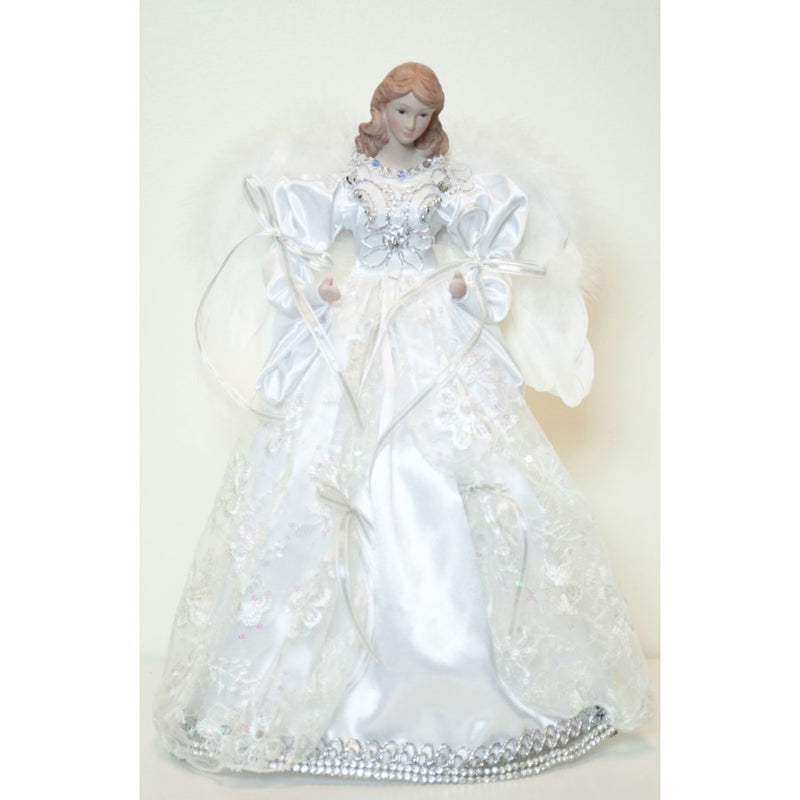 16 Inch Silver and White Classic Angel - The Country Christmas Loft