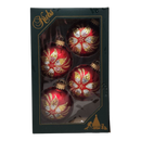 Krebs Value Glass Ornament 4 pack - Floral Burst