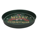 Huge Deep Round 13.5" Tray - Wishing you a Merry Little Christmas