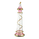 Glass Lighthouse Ornament With Gold Accent - Purple