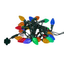 25-Light Multicolor LED C7 Light Set With Green Wire