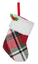 Mini Stocking Gift Card Holder - Multicolor Plaid
