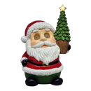 Jolly Santa with Moving Eyes and Christmas Tree