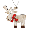 Rustic Wooden Reindeer Ornament -