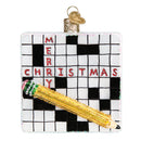 Crossword Puzzle  Glass Ornament