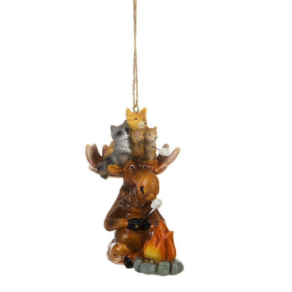 Moose and Campfire Ornament - The Country Christmas Loft