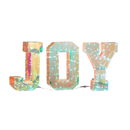 3-Pc Set of 18"H USB Electric RGB Lighted Holographic "JOY" Decoration w/ Remote Control