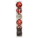 Vibrant Red and Silver Shatterproof Oversize Ornament Set