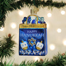 Happy Hanukkah Glass Ornament