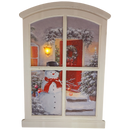 Lighted Winter Window Wall Hanging - Snowman Welcome