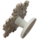 Wood Snowflake Design Riser Rose Gold