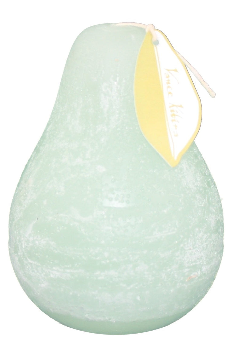 Timber Pear Candle (3" x 4" ) - Aqua - The Country Christmas Loft