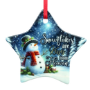 Snowflakes are Kisses from Heaven Ornament - A Touching Tribute - Christmas >> Ornaments >> Snowmen - by OrnamentallyYou