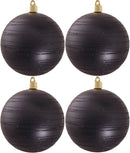 4.75" (120mm) Commercial Shatterproof Ball Ornament set of 4 - Soot Black with Tangles - Christmas >> Ornaments >> Shatterpro