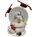 Lighted Spinning Snowman Water Globe Scene