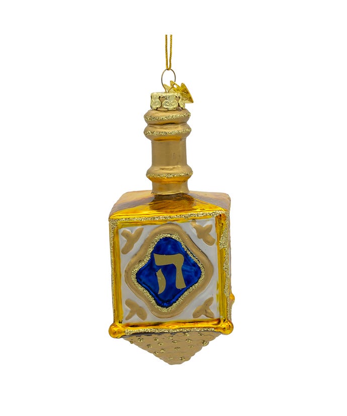 Noble Gems  Glass Dreidel Ornament