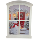 Lighted Winter Window Wall Hanging - Snowman Welcome
