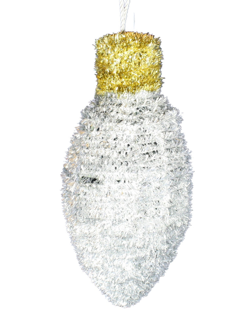 Oversize Tinsel Bulb Ornament -