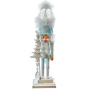 Hollywood Nutcrackers  Lighted Animated Musical Soldier Water Globe Hat - Blue and White