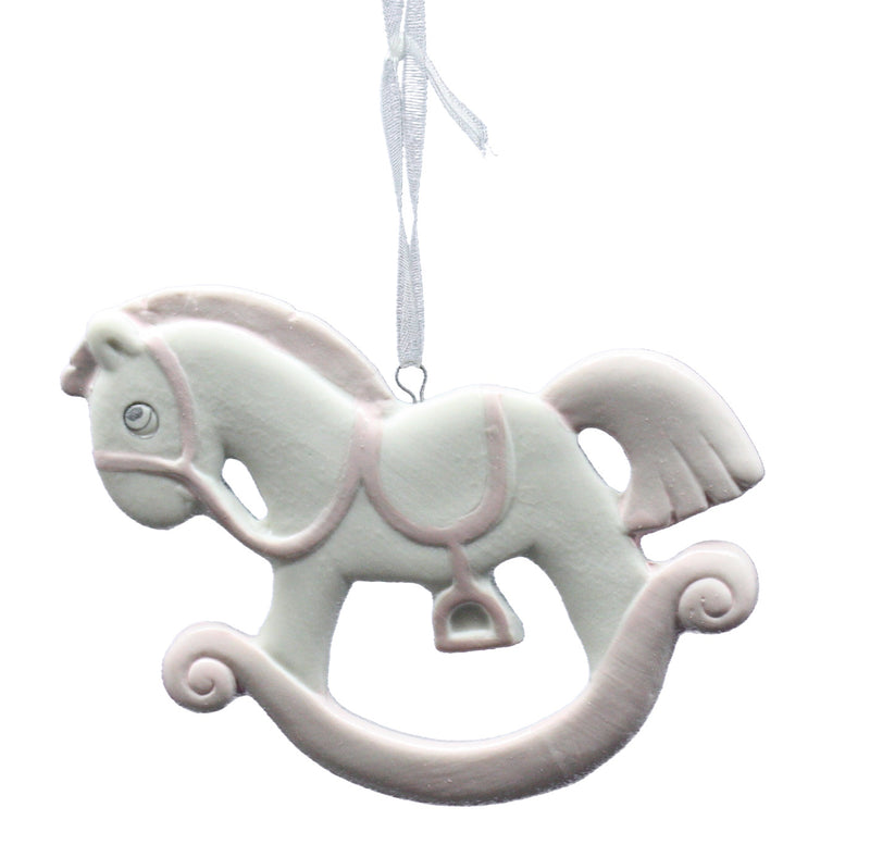 Baby Girls First Christmas Ornament - Rocking Horse