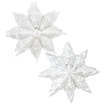 Paper Snowflake Hanging Pendant - Diamond Cut - The Country Christmas Loft