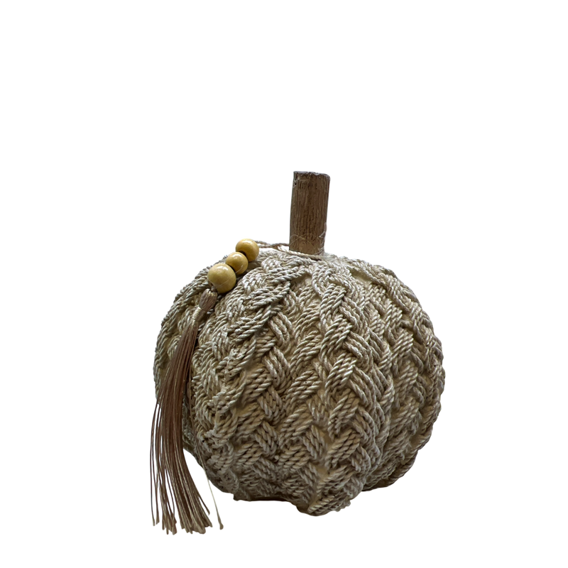 Natural Braided Harvest Pumpkin