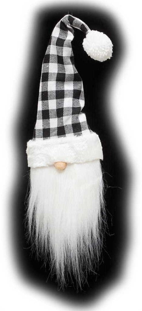 18 Inch Let it Snow Santa Head - Black and White - The Country Christmas Loft
