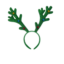 Green Glitzy Antler with Bells