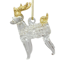 Spunglass Ornament - Gold Reindeer