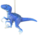 Blue Raptor Dinosaur Ornament