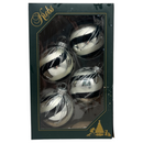 Krebs Value Glass Ball 4 pack - Shades of Grey - Christmas >> Ornaments >> Glass - by Christmas By Krebs