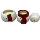 Ceramic Snowman Jar with Wax Candle