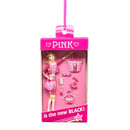 Pink Is The New Black Boxed Doll Ornament - Christmas >> Ornaments >> Novelty - by Kurt Adler