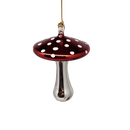 Shiny Cutes Red Mushroom Egyptian Glass Ornament