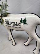 Merry Christmas White Reindeer