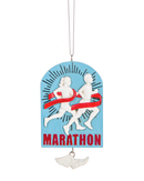 Marathon Runner With Dangle Ornament