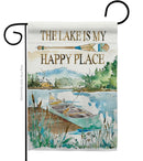 Lake Is Happy Place Outdoor Scenery Garden Flag - Home & Living >> Decor - by Breeze Decor