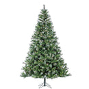7.5 Foot Hard/Mixed Needle Belmont Fir with White Tips - Warm White LED
