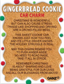 Gingerbread Cookie Car Charm (with Story Card)