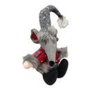 Plush Sitting Mouse - 16 Inch - Grey Hat